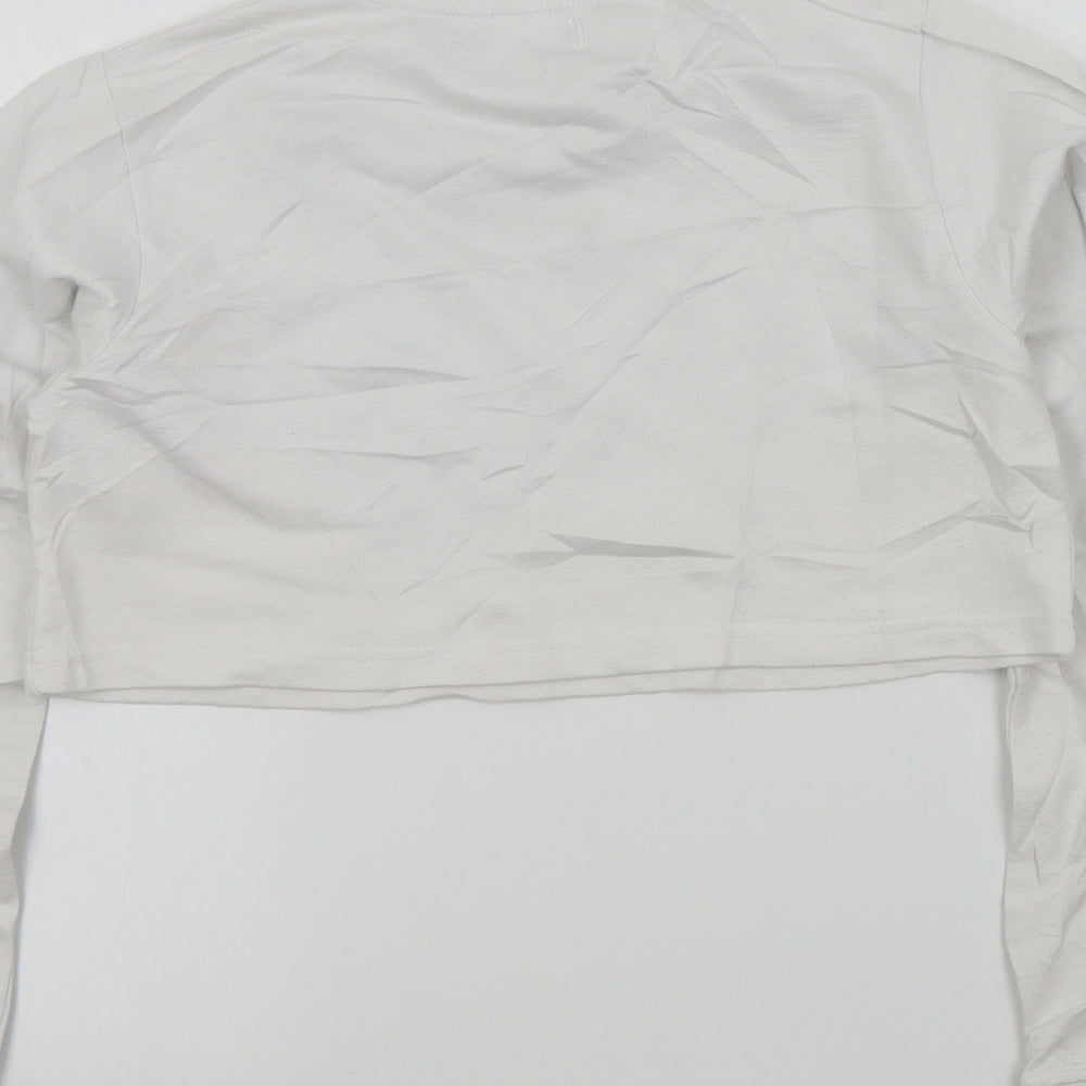 PRETTYLITTLETHING Womens White Pullover Jumper Size 10