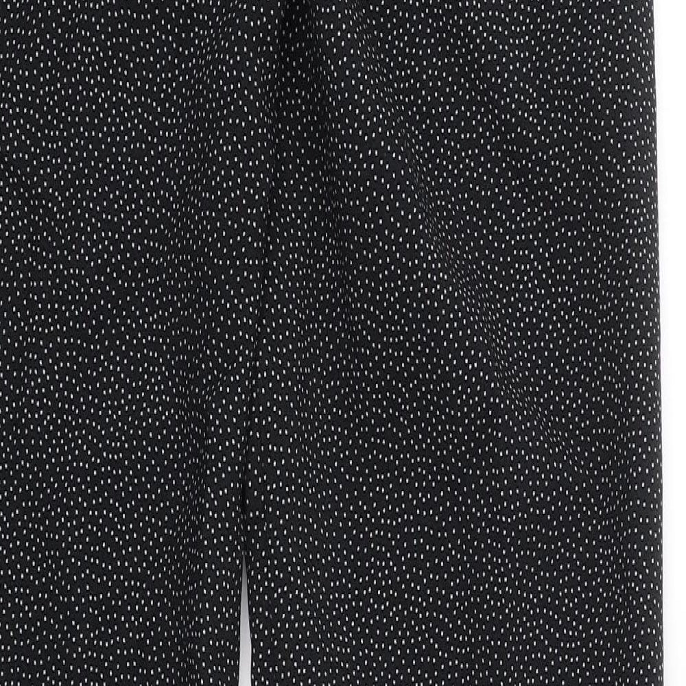 Mango Womens Black Polka Dot Bloomer Trousers Size 6 L27 in