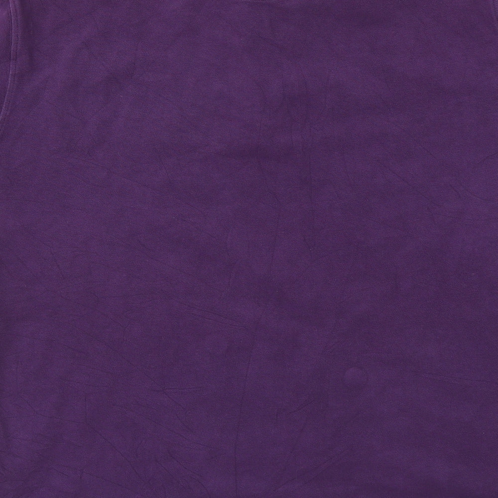 Cottonworld Womens Purple Basic T-Shirt Size XL