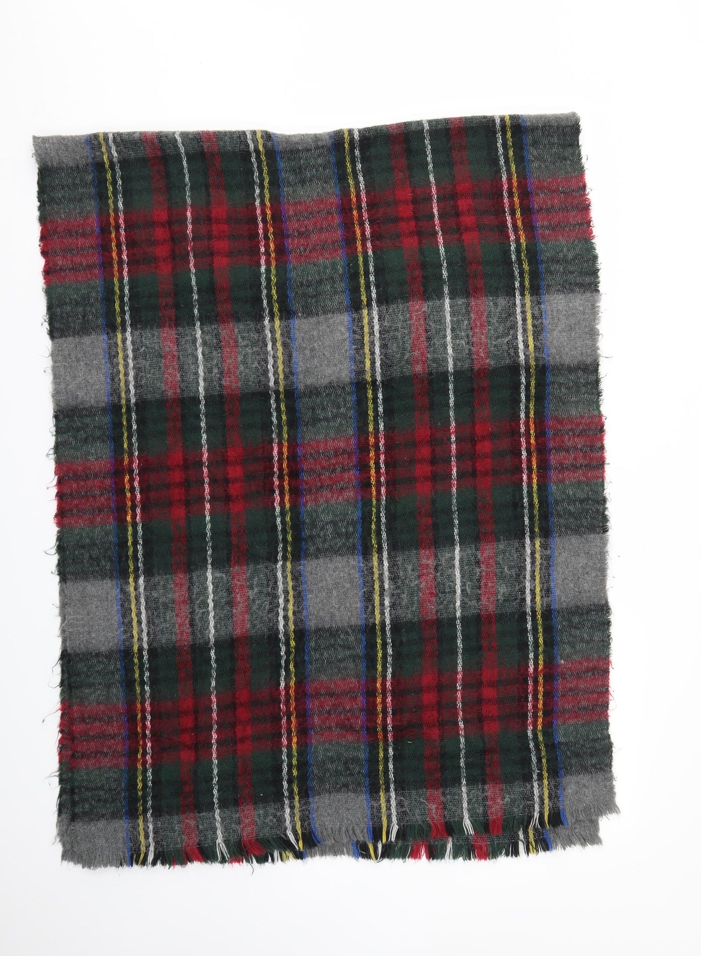 Preworn Unisex Multicoloured Check Scarf