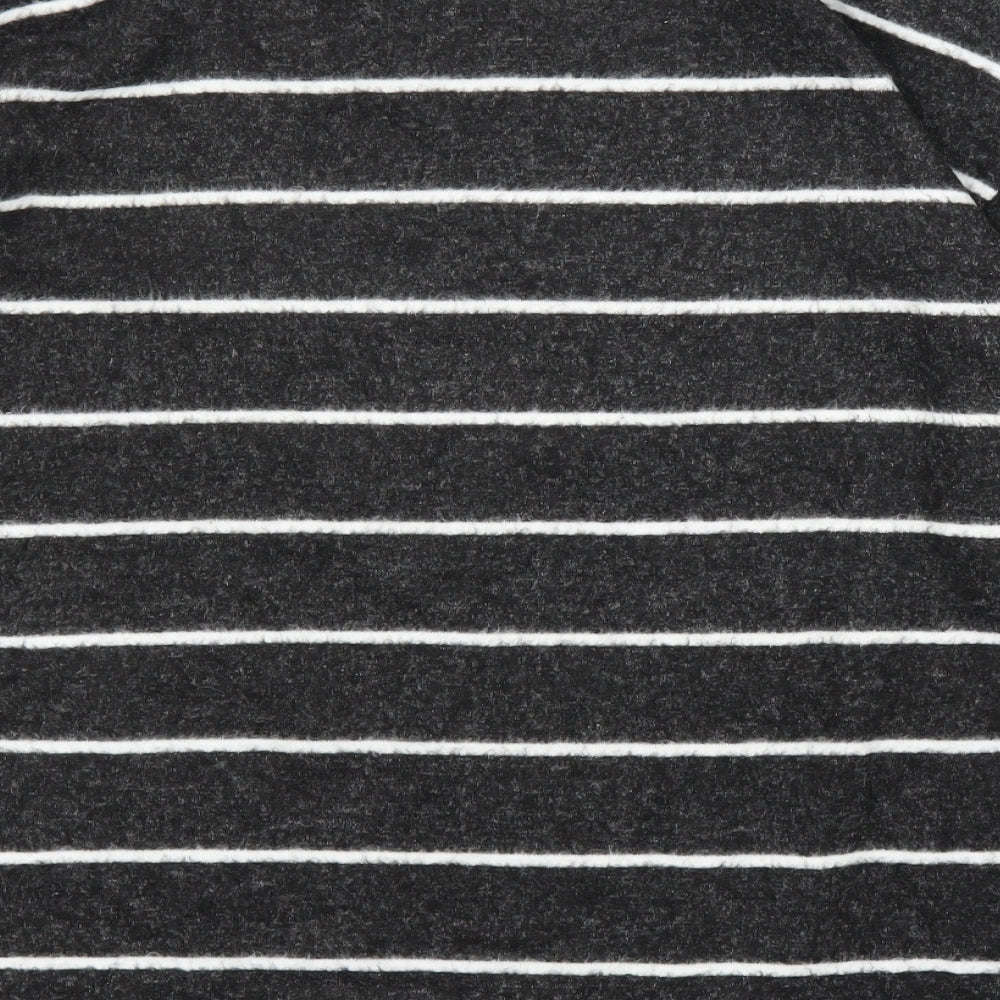 Preworn Womens Grey Striped Pullover Jumper Size L