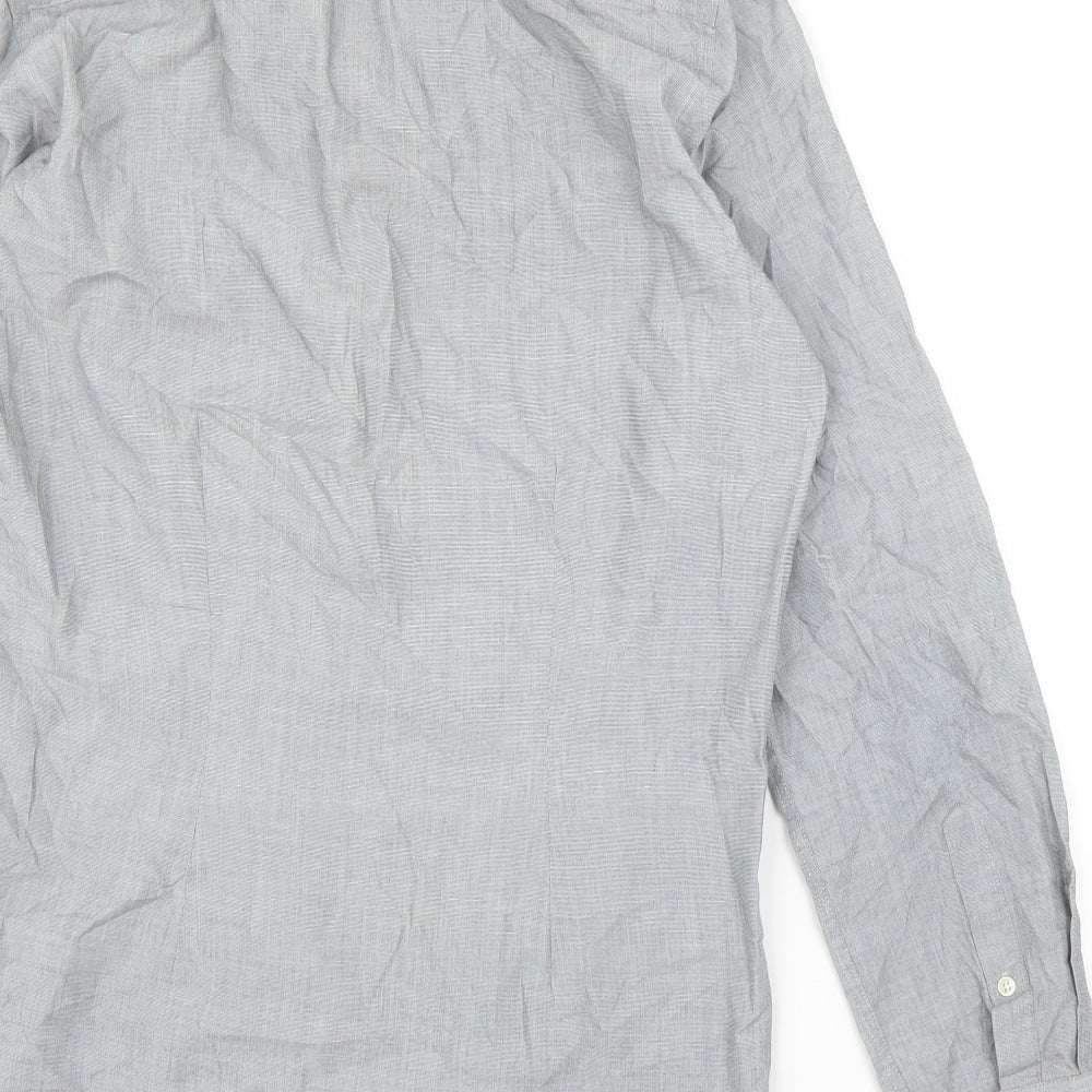 Next Mens Grey Button-Up Size 14.5