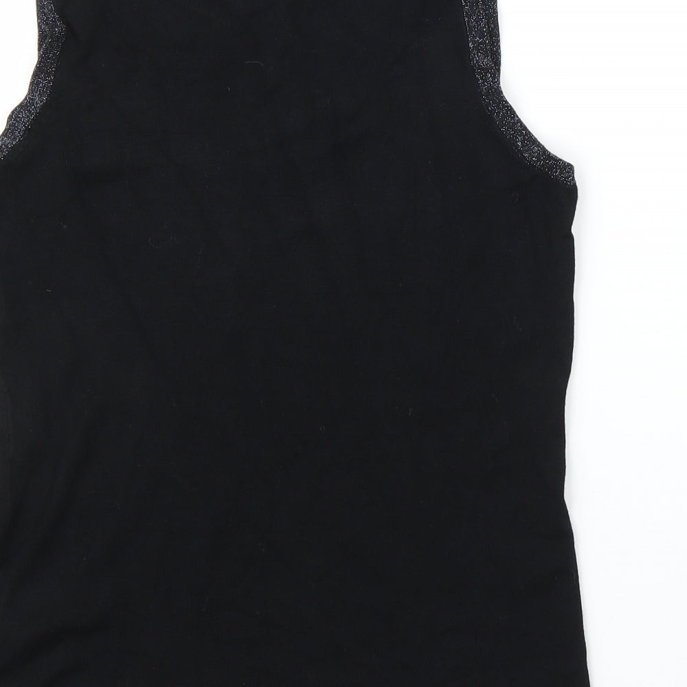 TCM Womens Black Basic Blouse Size 10