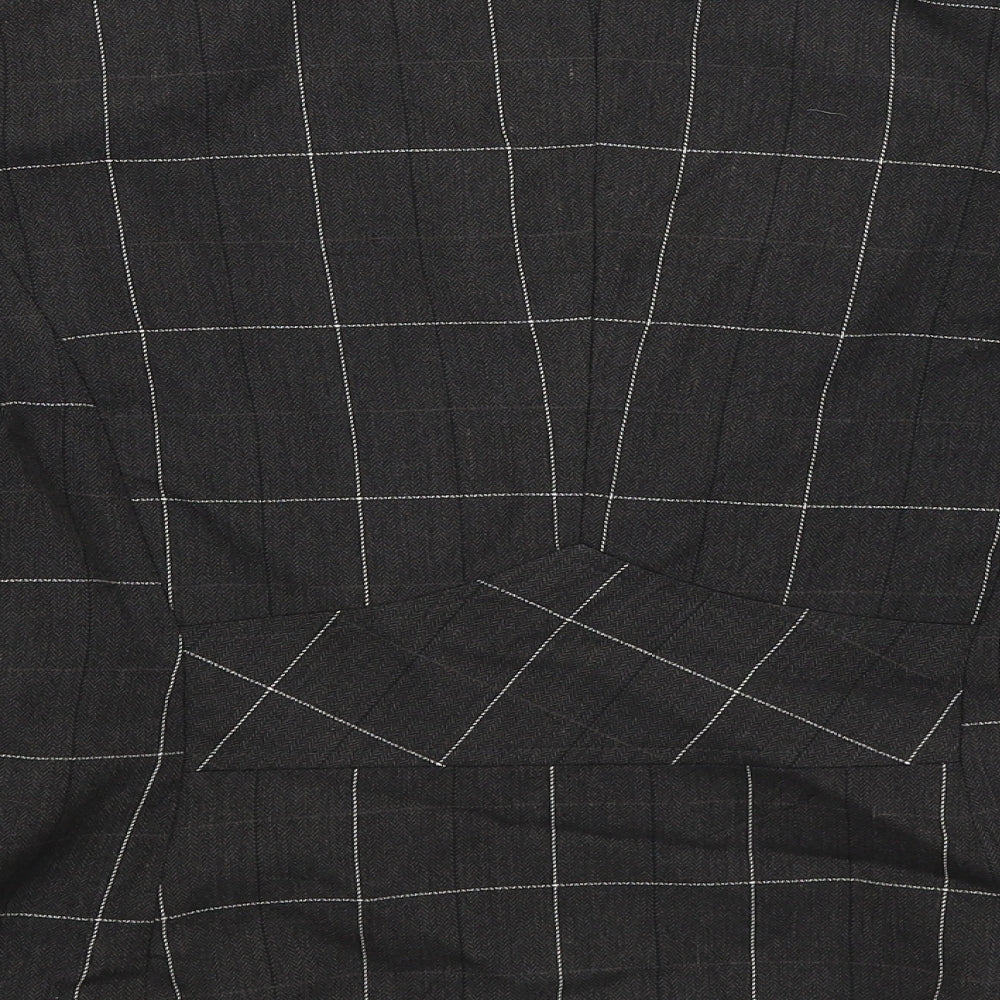 Tara Hansen Womens Black Check Jacket Blazer Size 14