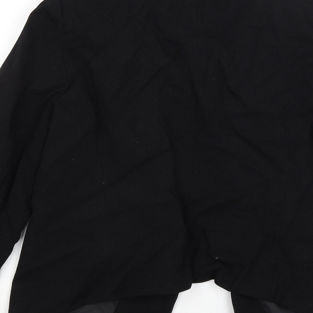 Papaya Womens Black Jacket Blazer Size 12