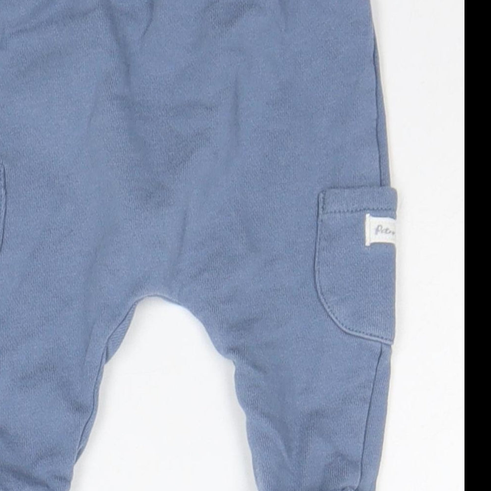 TU Girls Blue Jogger Trousers Size 0-3 Months - Elastic Waist Band