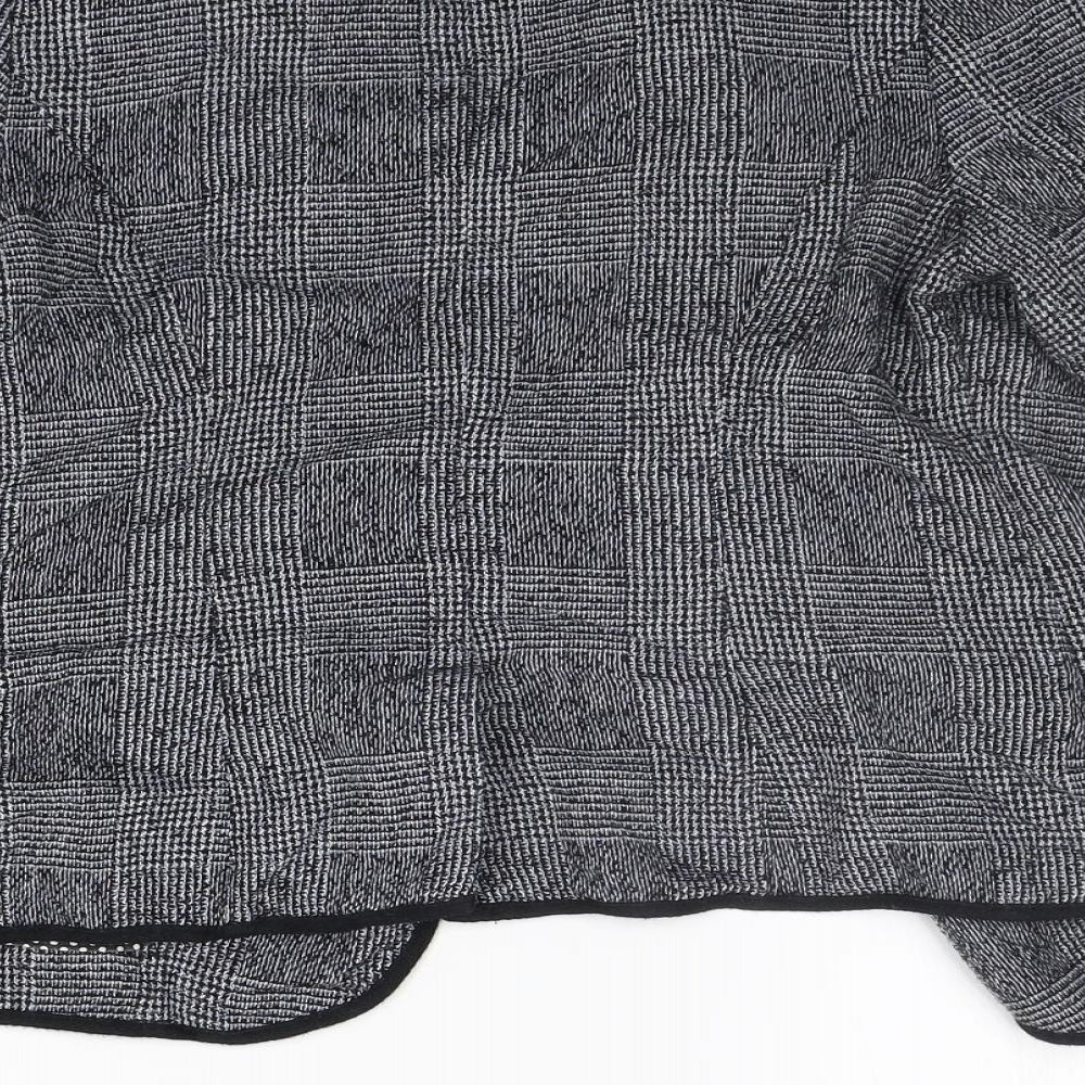 River Island Womens Grey Check Gilet Blazer Size 8