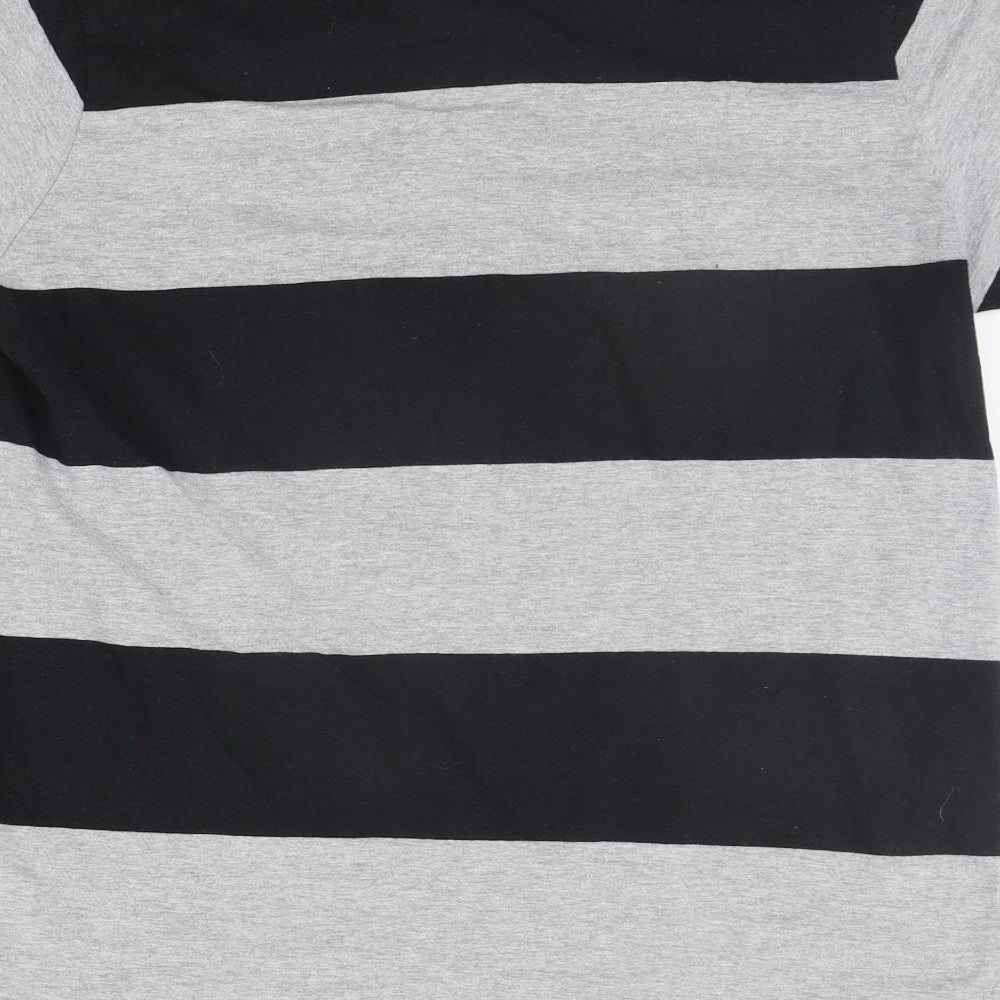 Celtic Football Club Womens Black Striped Basic Polo Size S