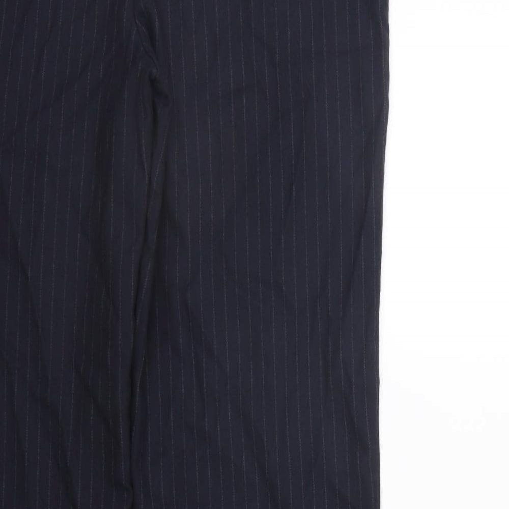 Next Womens Blue Striped Trousers Size 10 L29 in