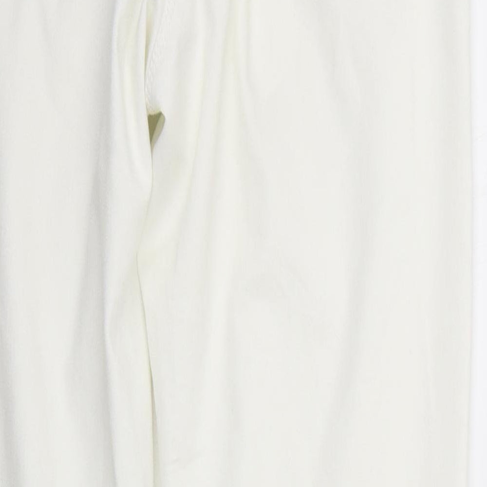 Papaya Womens White Trousers Size 12 L26 in