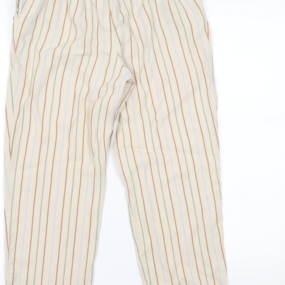 Marks & Spencer Womens Multicoloured Striped Trousers Size 8 L21 in