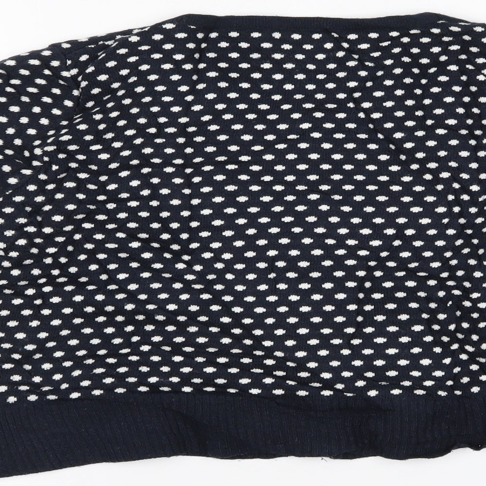 g:21 Womens Blue Polka Dot Cardigan Jumper Size 8