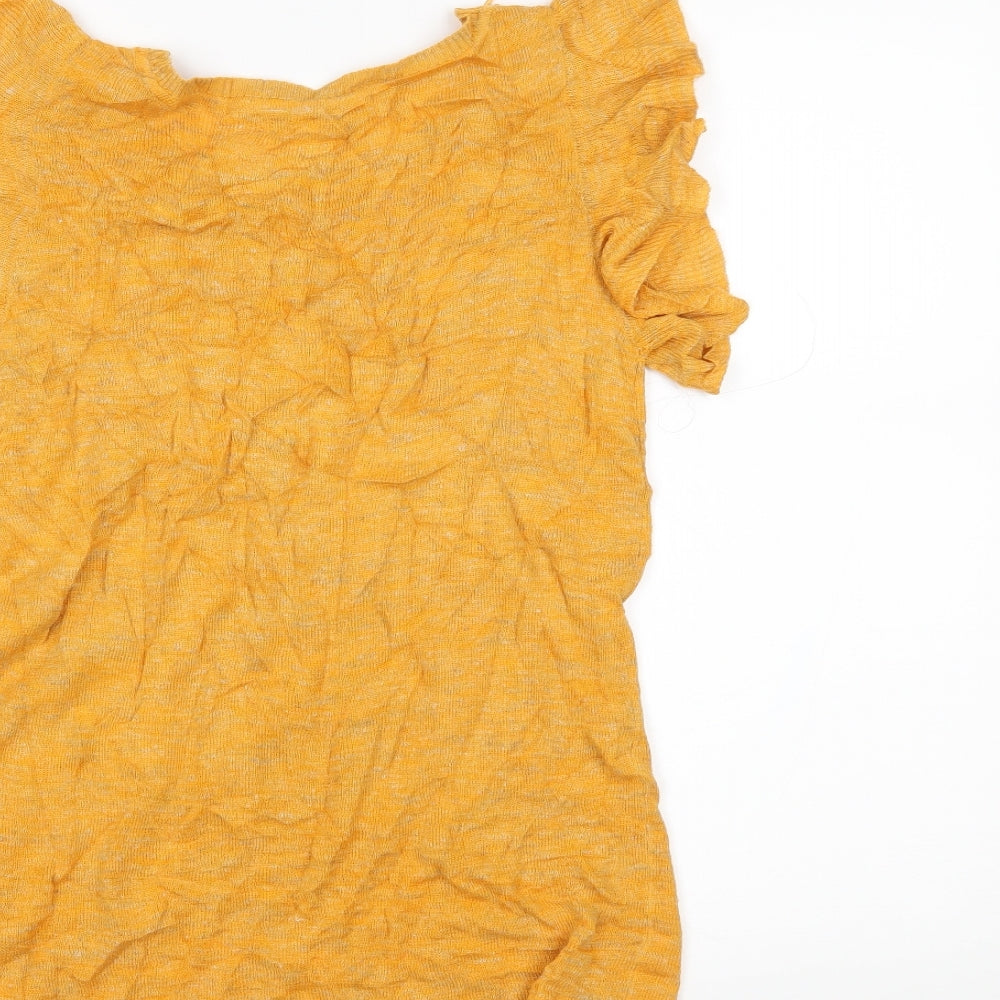 NEXT Womens Yellow Basic Blouse Size 12