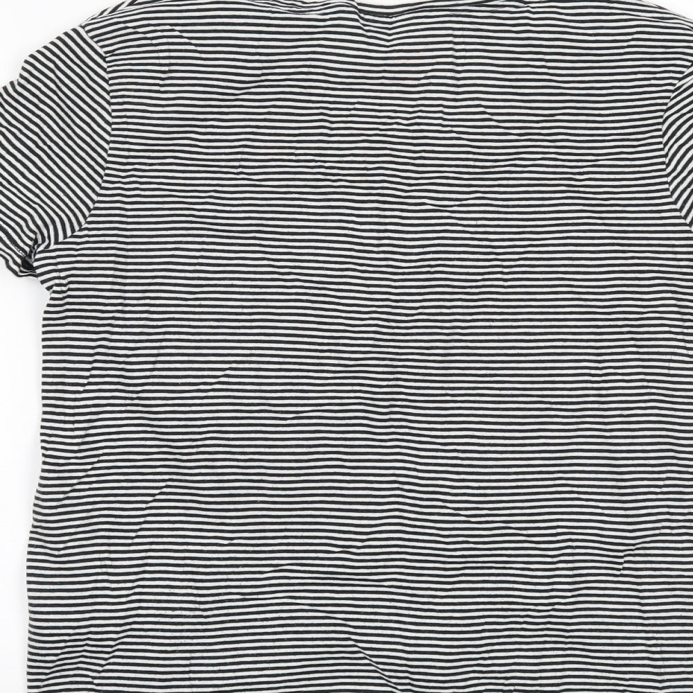 Debenhams Womens Black Striped Top Pyjama Top Size 12