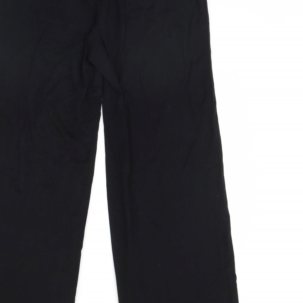 m&s Womens Black Trousers Size 10 L30 in