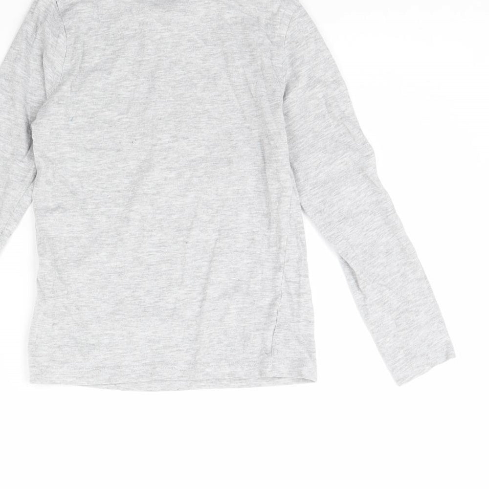Pep & co Boys Grey Basic T-Shirt Size 7 Years - Skull