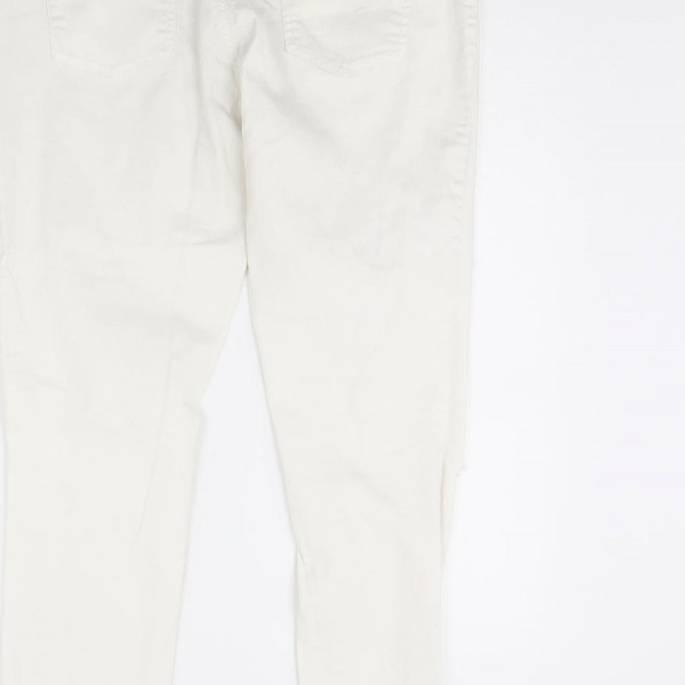 Womens Ivory Denim Skinny Jeans Size 36 in L30 in