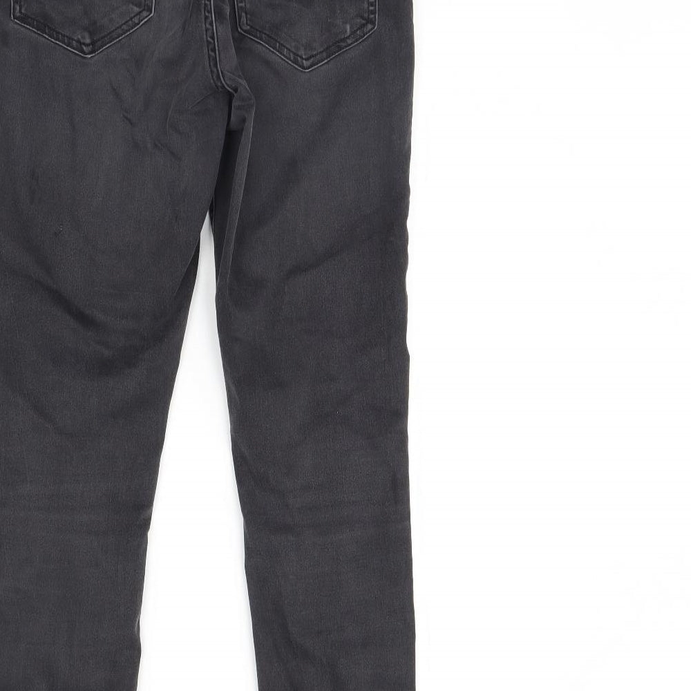 Preworn Womens Black Denim Skinny Jeans Size 14 L29 in