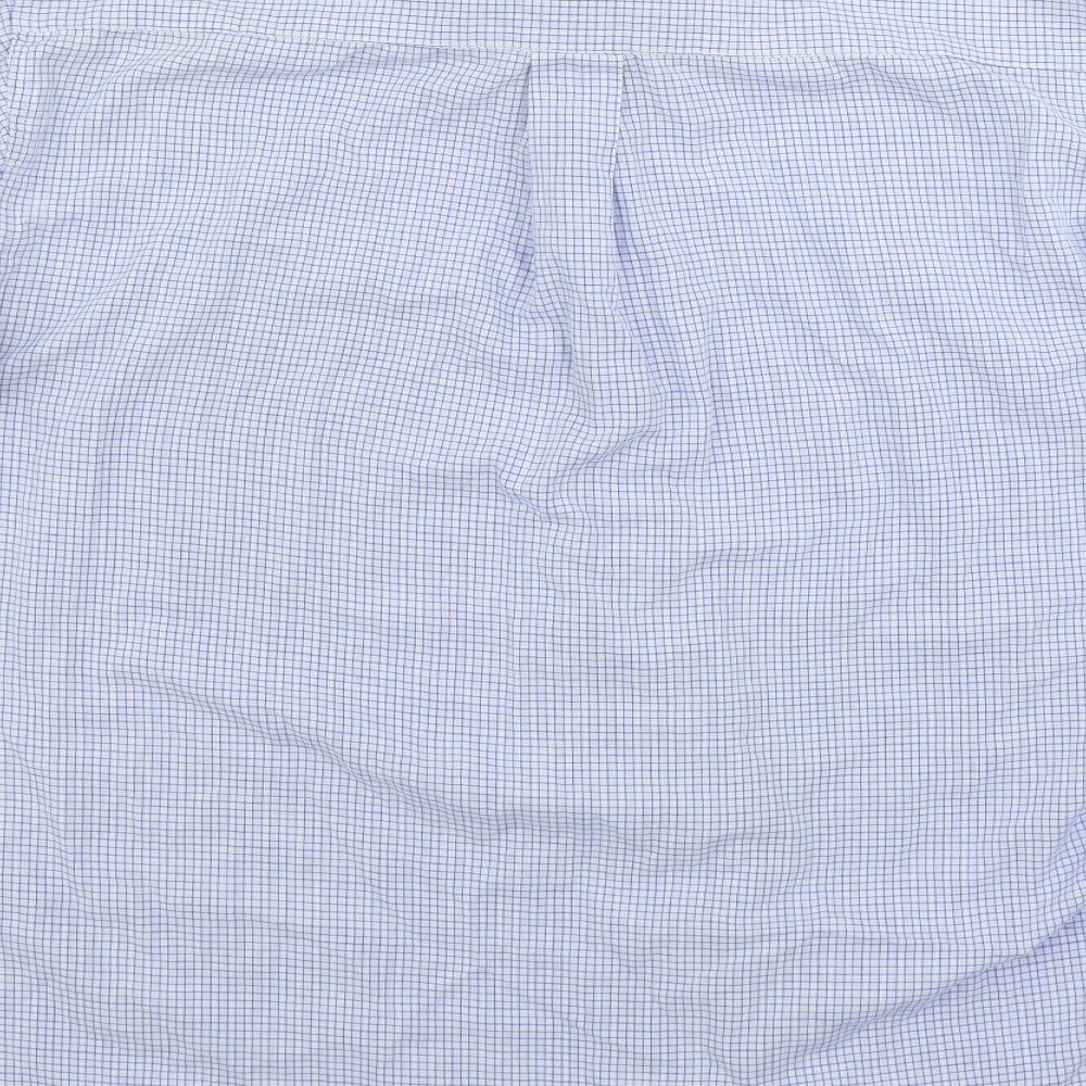 Tom Hagan Mens Blue Check Button-Up Size M