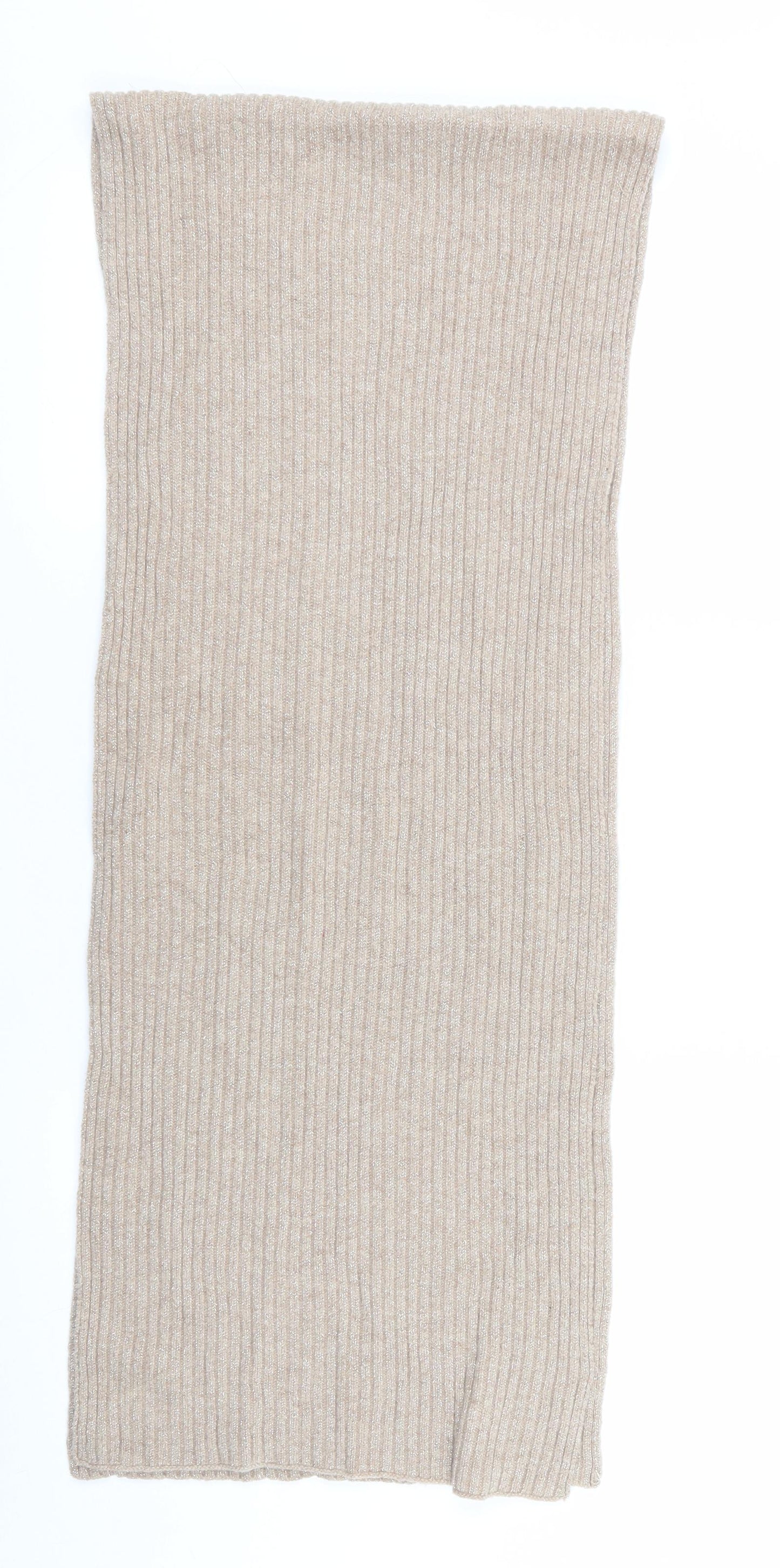 Preworn Womens Beige Scarf - Glittery
