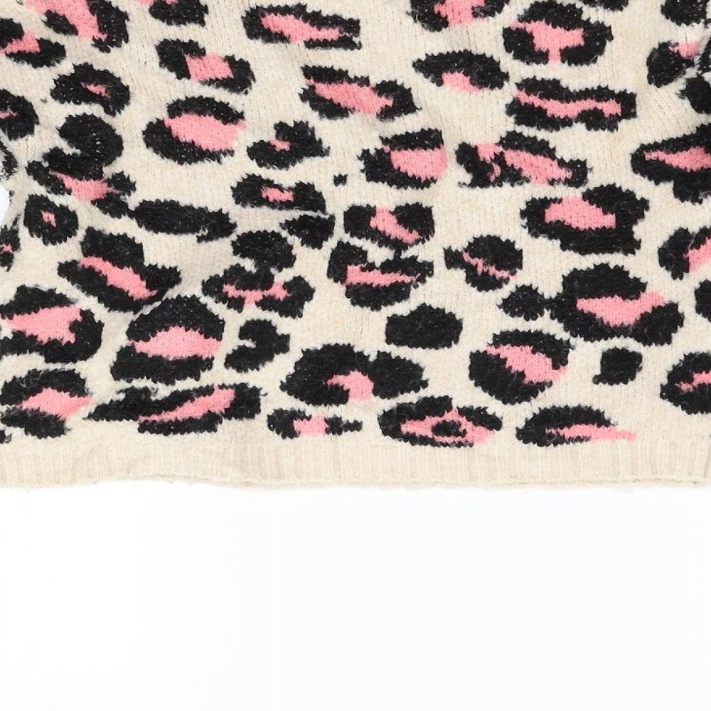 Matalan Girls Multicoloured Animal Print Pullover Jumper Size 13 Years