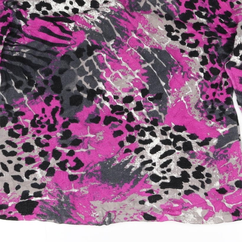 Sky designs Womens Pink Animal Print Pullover Jumper Size S