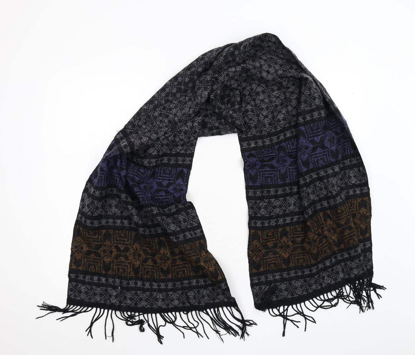 Preworn Unisex Multicoloured Geometric Scarf One Size