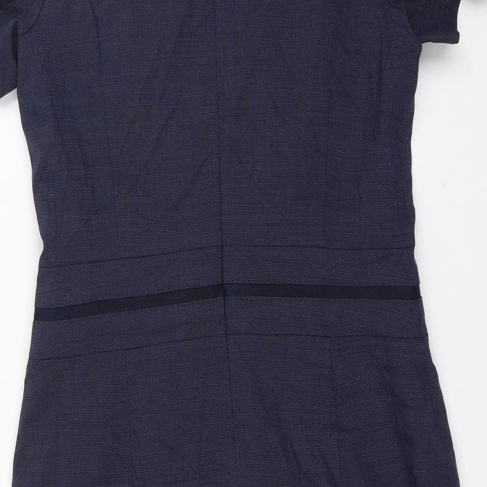 Grieff Womens Blue Pencil Dress Size 12