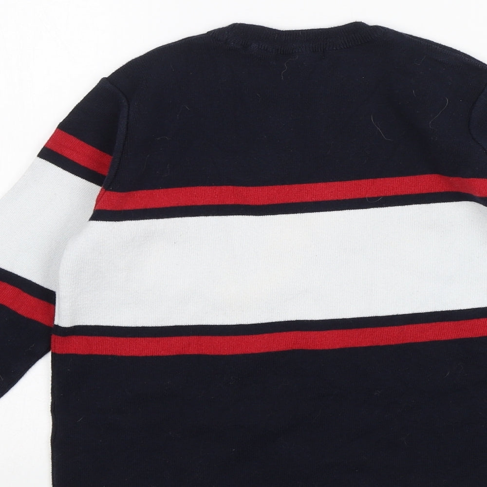 Primark Girls Blue Striped Pullover Jumper Size 9-10 Years