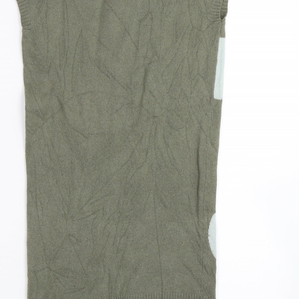 Divided Womens Green Polka Dot Pullover Jumper Size 6
