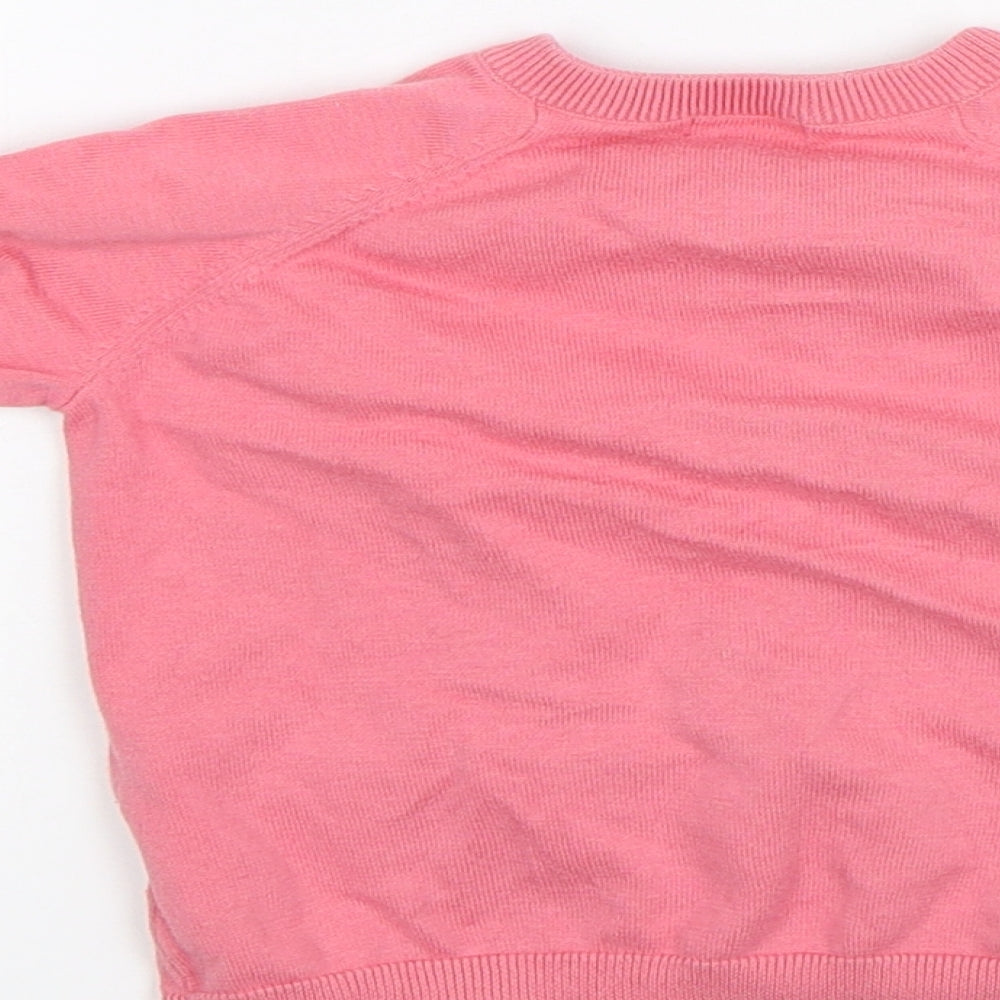 COS Girls Pink Cardigan Jumper Size 3 Years