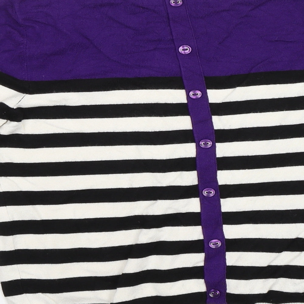 Autonomy Womens Purple Striped Pullover Jumper Size 8