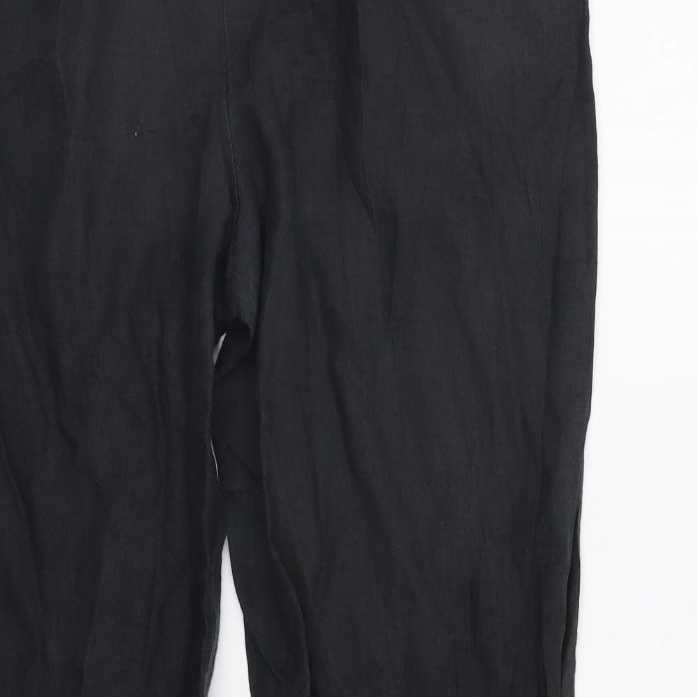 NafNaf Womens Grey Trousers Size 12 L29 in - Drawstring Belt