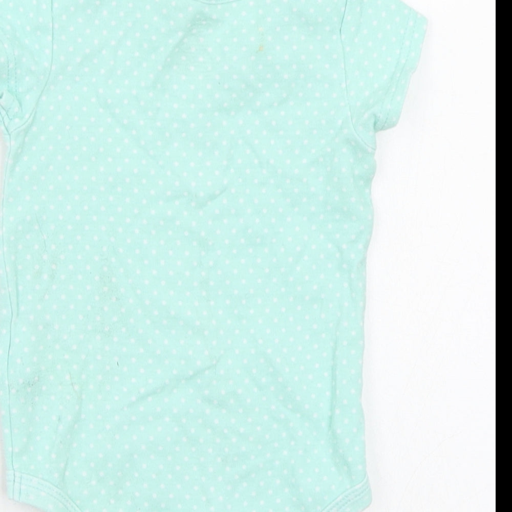 Bright Stars Baby Green Polka Dot Romper One-Piece Size 6-9 Months