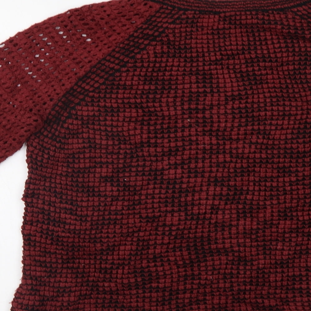 Sparkle & Fade Womens Red Pullover Jumper Size L