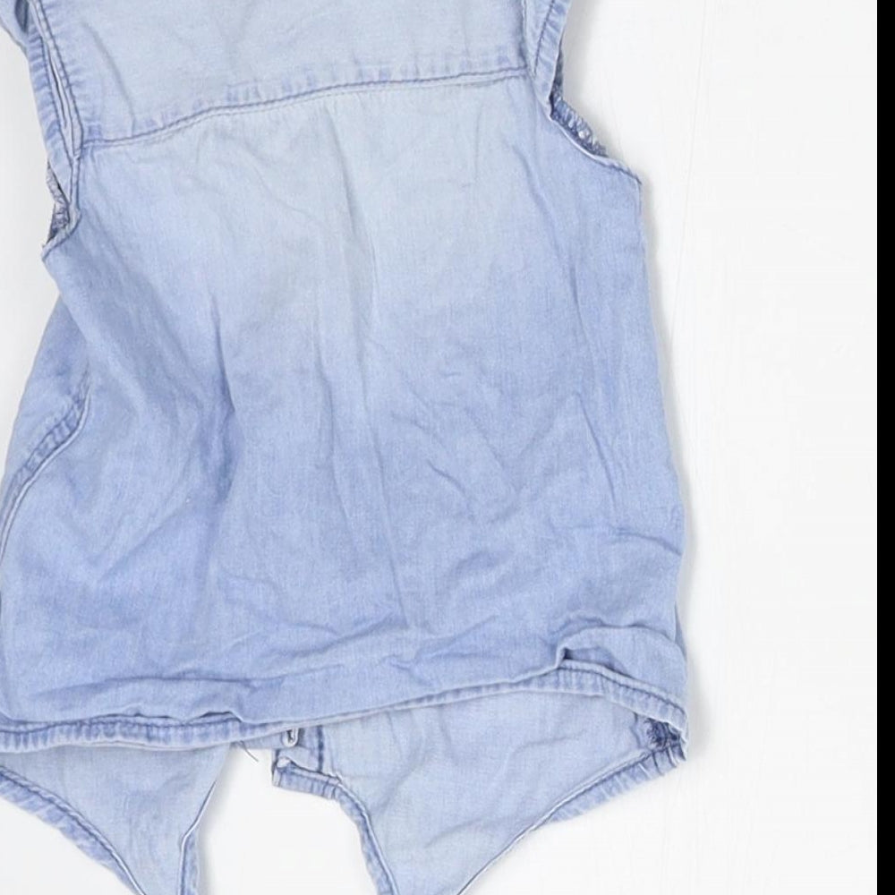 Denim Co Baby Blue Basic Button-Up Size 6-9 Months
