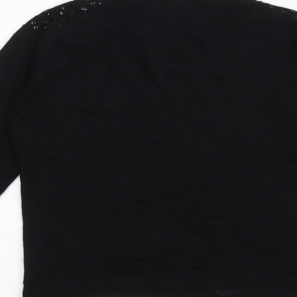 frambears Womens Black Pullover Jumper Size 10