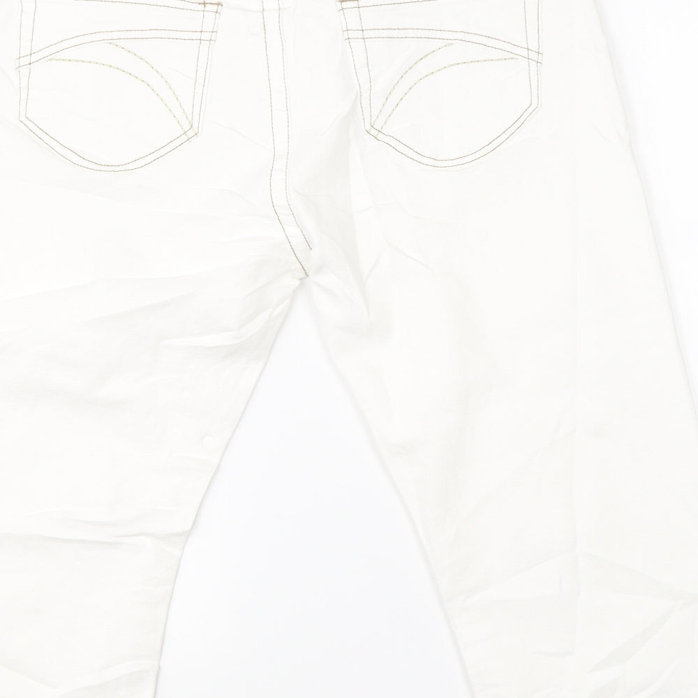 Miami Womens White Denim Chino Shorts Size 32
