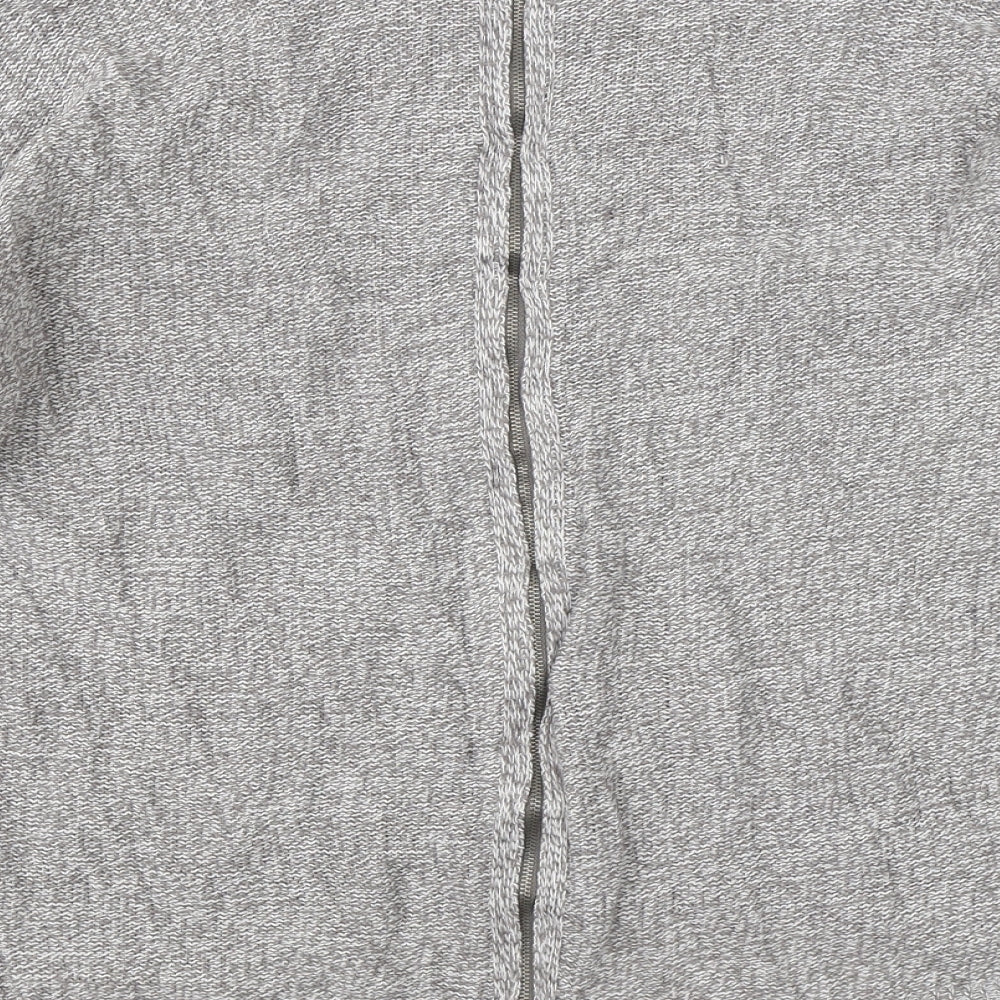 Papaya Womens Grey Knit Full Zip Jumper Size M