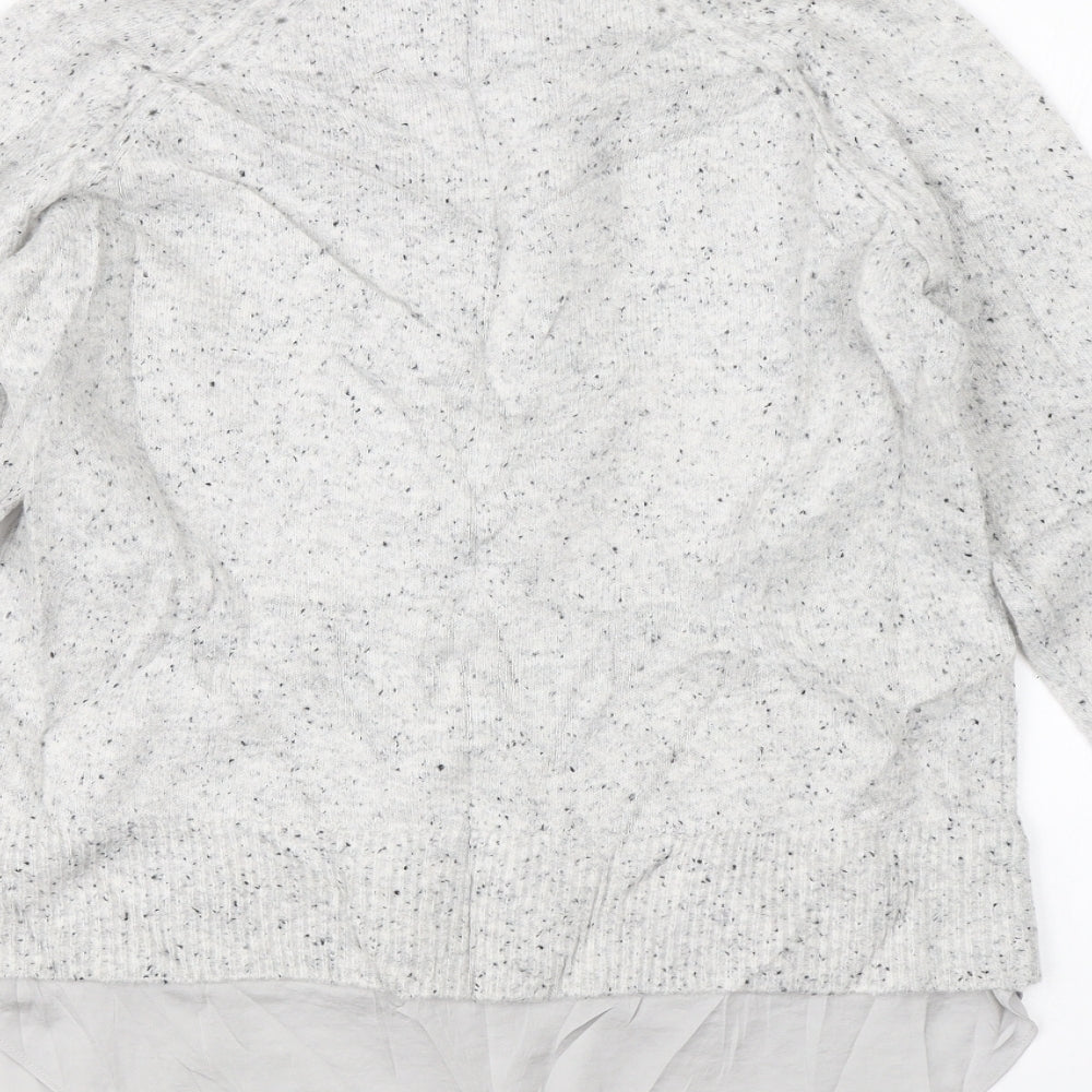 Next Womens Grey Knit Pullover Jumper Size 10