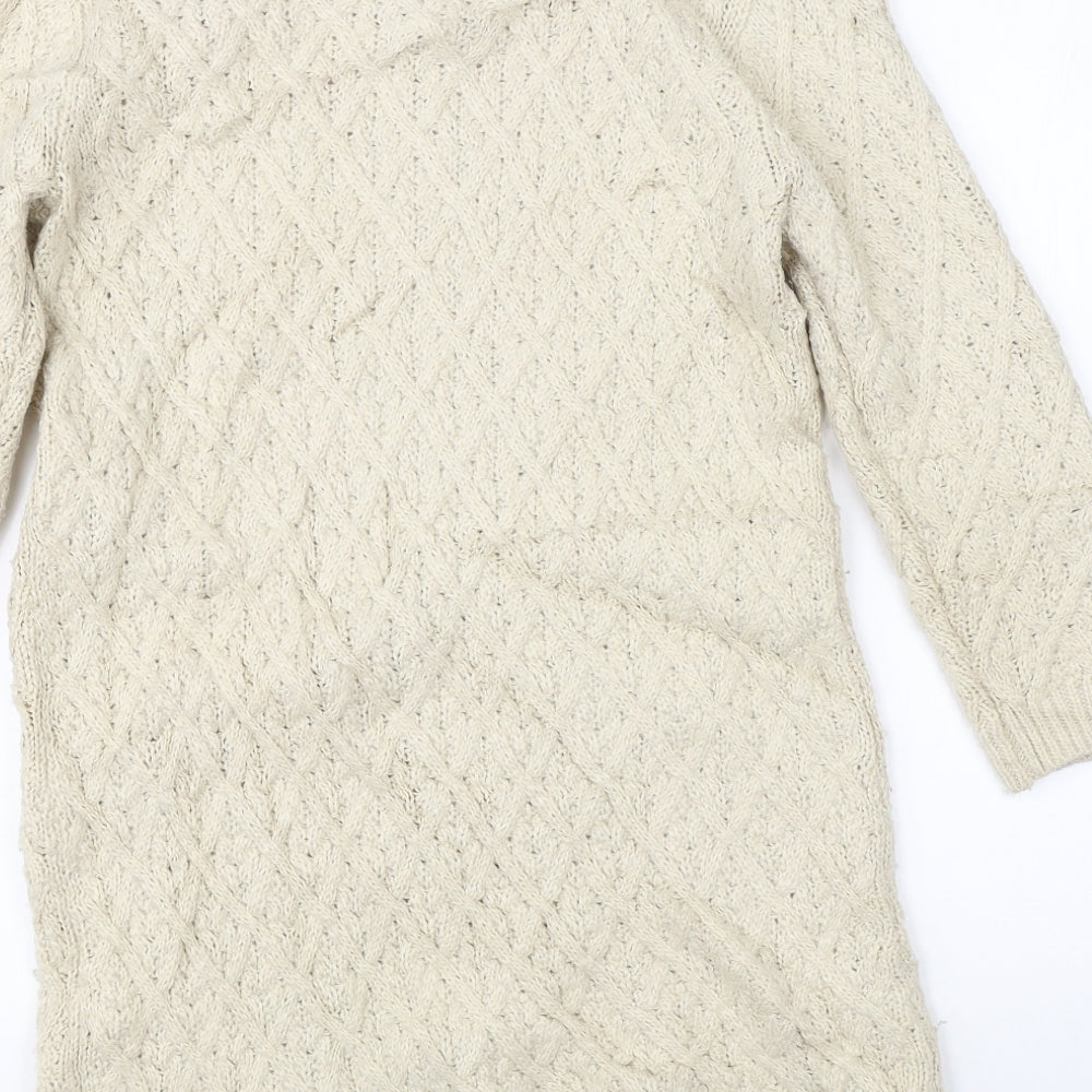 Papay Womens Beige Knit Pullover Jumper Size 10