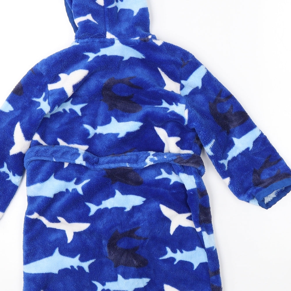 John Lewis Boys Blue Robe Size 3 Years - sharks