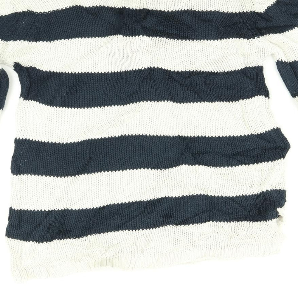 VILA Womens Multicoloured Striped Pullover Jumper Size M