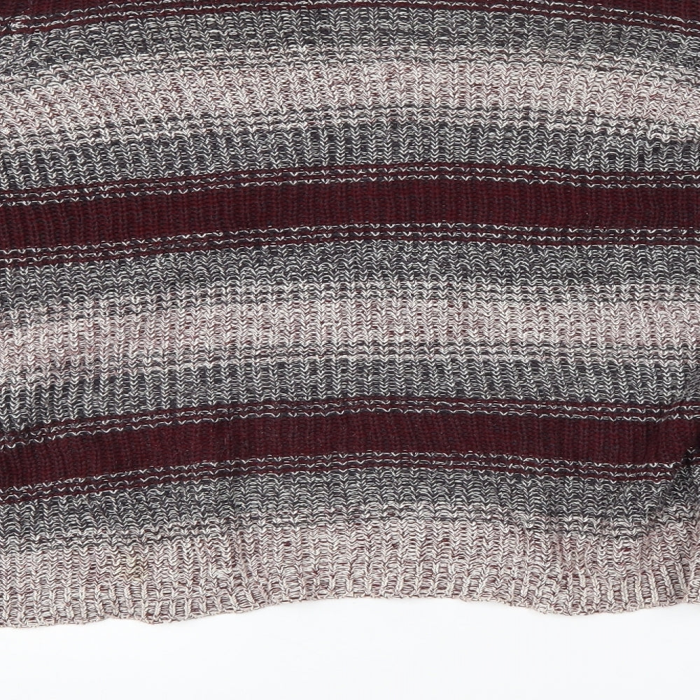 Charlotte Russe Womens Multicoloured Striped Cardigan Jumper Size XL