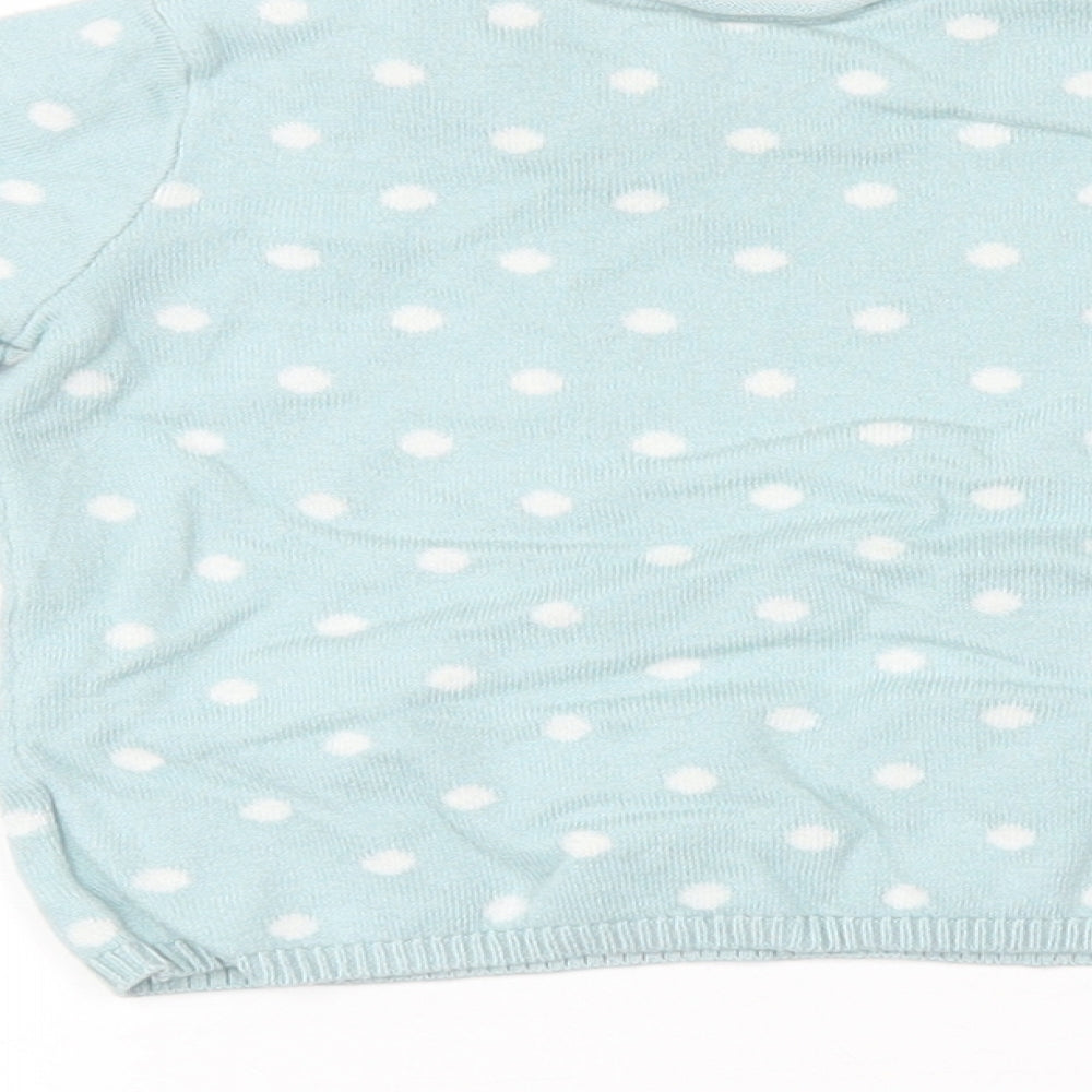 H&M Baby Blue Spotted Pullover Jumper Size 6-9 Months