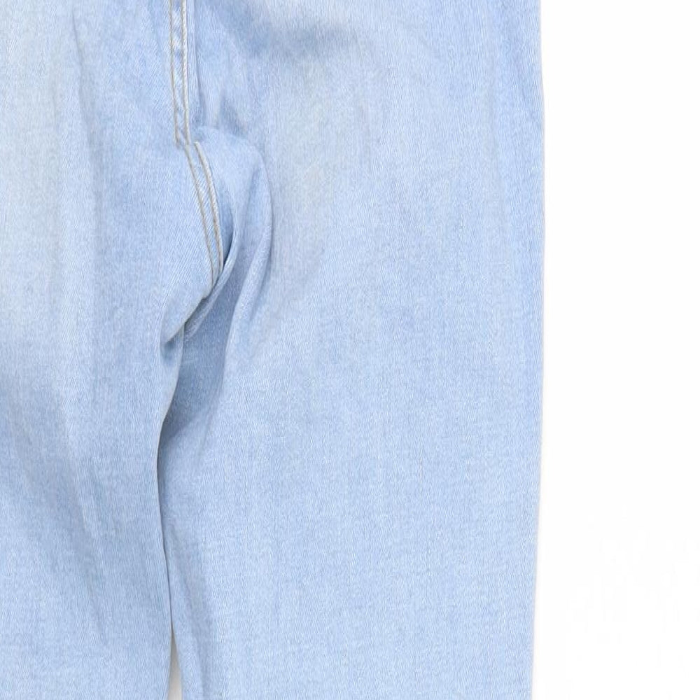Denim & Co. Womens Blue Denim Tapered Jeans Size 10 L27 in