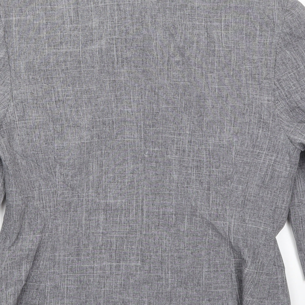 Pure Womens Grey Basic Button-Up Size S