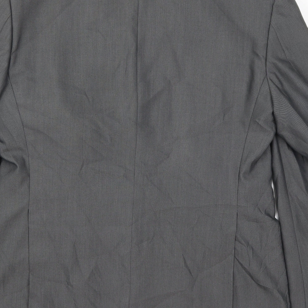 Kurt Muller Mens Grey Jacket Suit Jacket Size 38