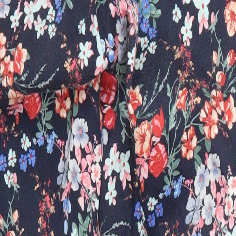 Stradivarius Womens Multicoloured Floral Trousers Size 6 L24 in