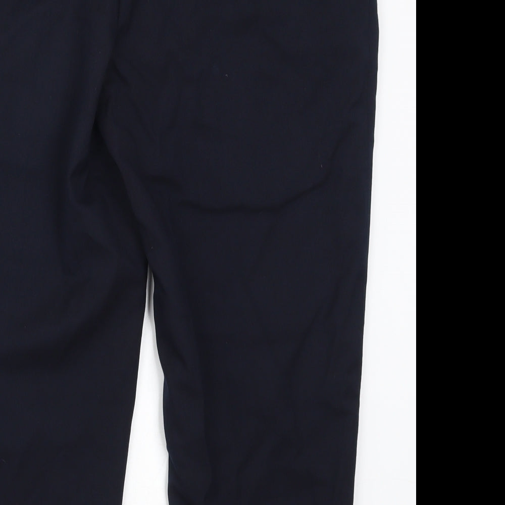Bao Khanh Silk Womens Blue Cropped Trousers Size 36 in L21.5 in